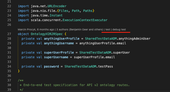 Tests in VSCode with Codelens Enabled