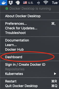 screenshot 'Docker Desktop'