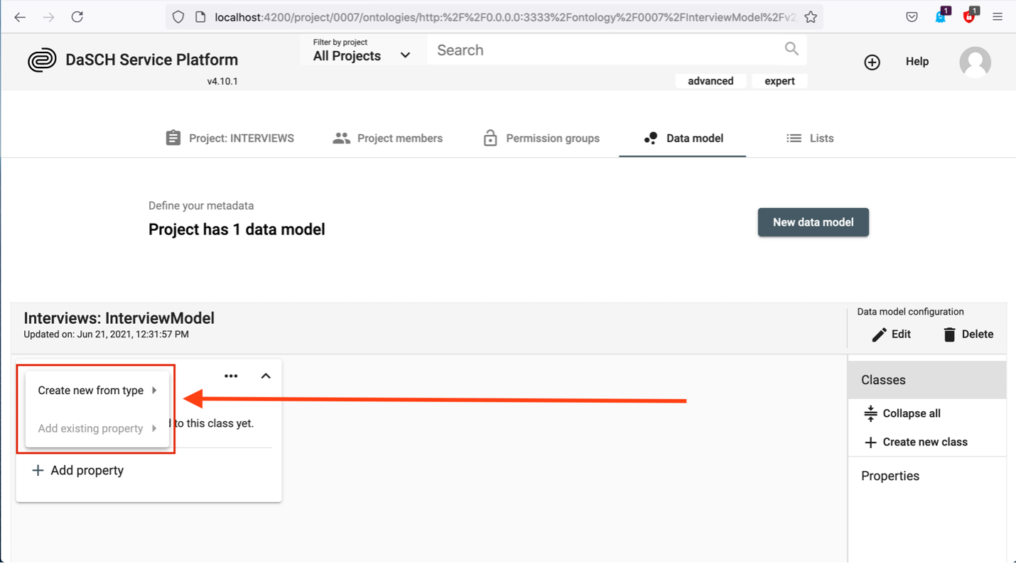 Two options for defining properties.