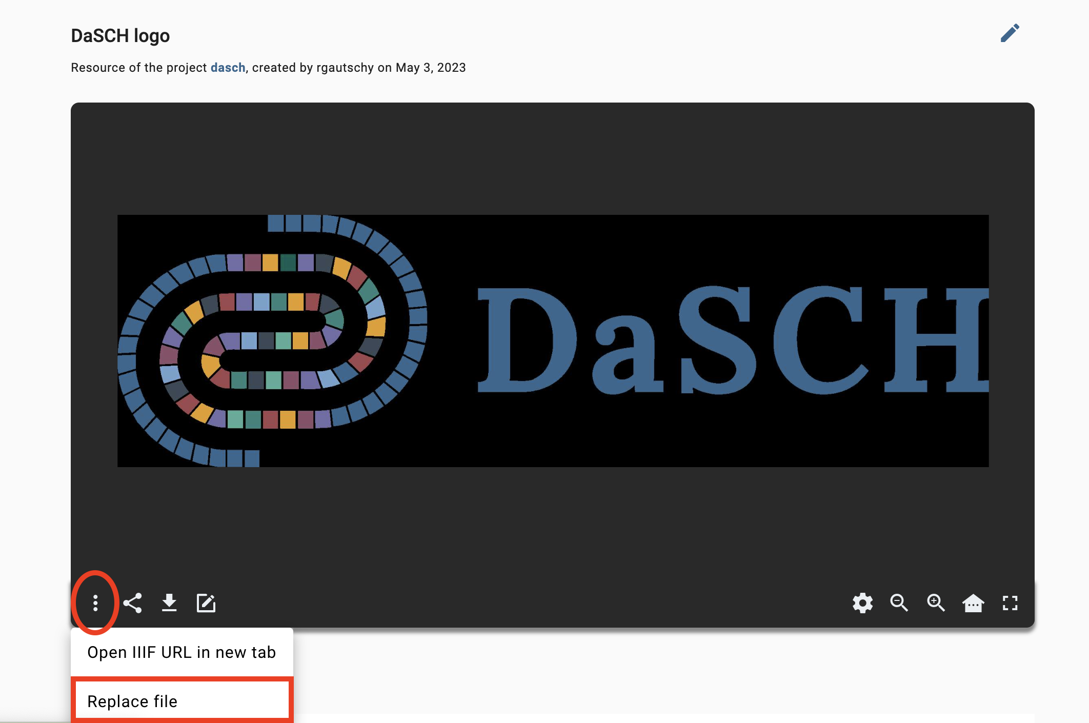 Replace an image file.